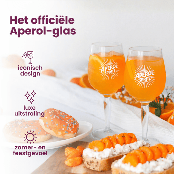 Aperol Spritz Glazen - 450 ml - Officieel Glas - 6 stuks