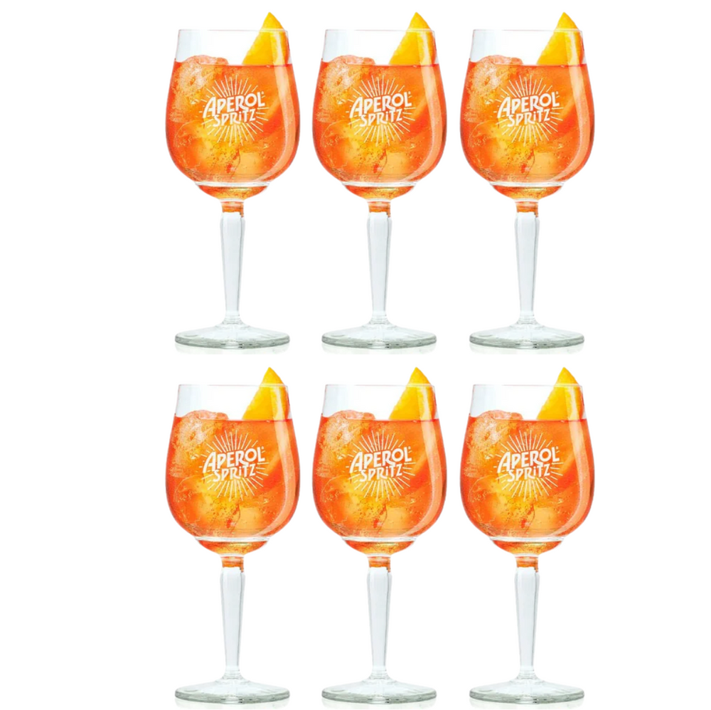 Aperol Spritz Glazen - 450 ml - Officieel Glas - 6 stuks