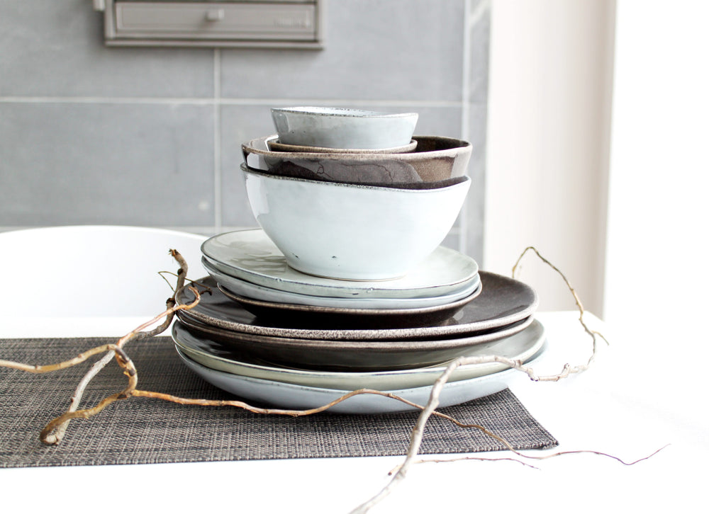 Salt & Pepper Dinerborden Artisan Organisch Groen 28 cm - 4 Stuks