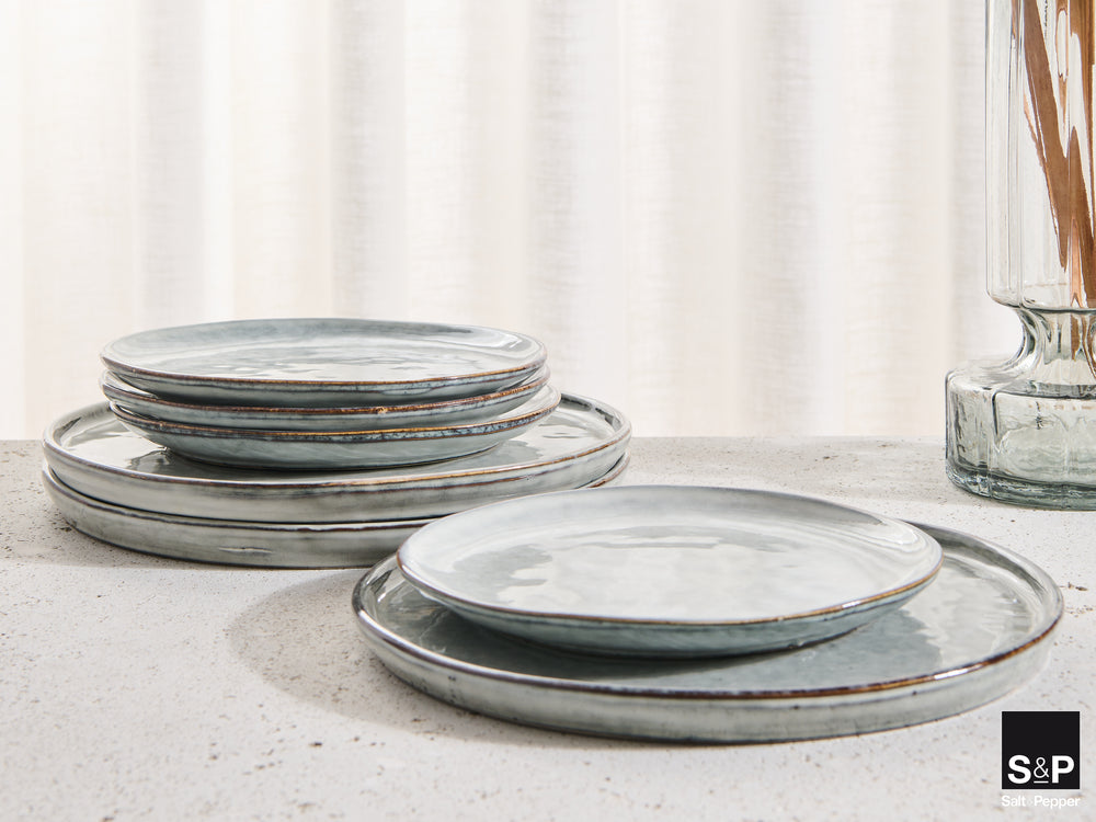 Salt & Pepper Dinerborden Artisan Organisch Groen 28 cm - 4 Stuks