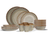 Cosy & Trendy Serviesset Astera Pearl 16-delig / 4 personen - 4 dinerborden, 4 ontbijtborden, 4 kommen en 4 mokken