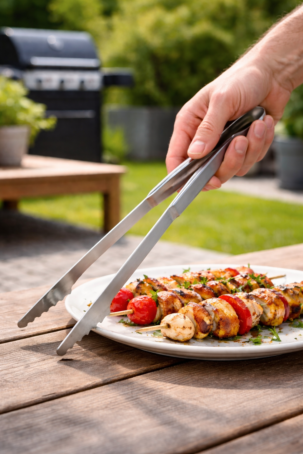 Cookinglife BBQ Tang Fire & Flavour RVS 43 cm - Grilltang voor Vlees en Groenten
