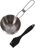 Cookinglife BBQ Sauspannetje Fire & Flavour RVS ø 11.5 cm - Inclusief zwarte silicone kwast