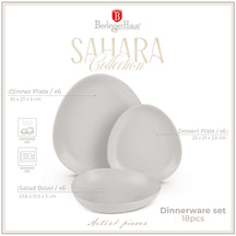Berlinger Haus Serviesset Mat Crème Ovaal - 18-Delig / 6 Personen - 6 dinerborden, 6 ontbijtborden en 6 diepe borden