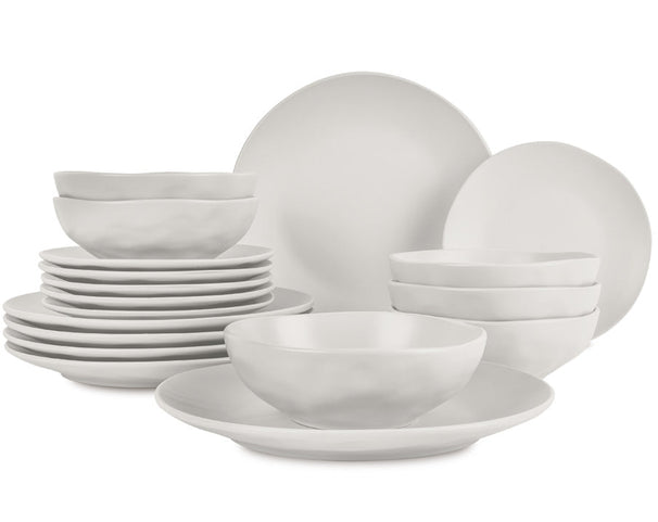 Berlinger Haus Serviesset Mat Crème Rond - 18-Delig / 6 Personen - 6 dinerborden, 6 ontbijtborden en 6 diepe borden