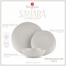 Berlinger Haus Serviesset Mat Crème Rond - 18-Delig / 6 Personen - 6 dinerborden, 6 ontbijtborden en 6 diepe borden