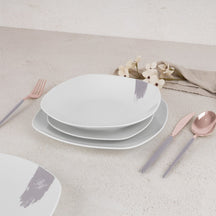 Berlinger Haus Serviesset Taupe - 18-Delig / 6 Personen - 6 dinerborden, 6 ontbijtborden en 6 diepe borden