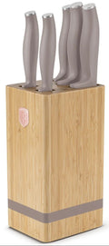 Berlinger Haus Messenblok Taupe 6-delig - Koksmes, Broodmes, Santokumes, Officemes & Schilmes