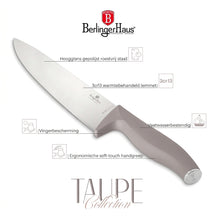 Berlinger Haus Messenblok Taupe 6-delig - Koksmes, Broodmes, Santokumes, Officemes & Schilmes
