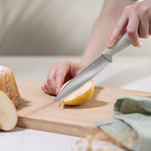 Berlinger Haus Messenblok Mat Crème 10-delig - Koksmes, Broodmes, Santokumes, Officemes, Schilmes & 4 Steakmessen