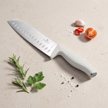 Berlinger Haus Messenblok Mat Crème 10-delig - Koksmes, Broodmes, Santokumes, Officemes, Schilmes & 4 Steakmessen