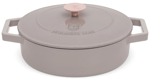 Berlinger Haus Hapjespan / Sauteerpan Taupe - Gietijzer - ø 26 cm - geschikt voor alle warmtebronnen - geëmailleerde anti-aanbaklaag