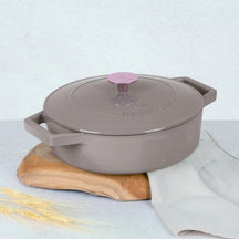 Berlinger Haus Hapjespan / Sauteerpan Taupe - Gietijzer - ø 26 cm - geschikt voor alle warmtebronnen - geëmailleerde anti-aanbaklaag