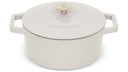 Berlinger Haus Braadpan Mat Crème - Gietijzer - ø 24 cm - geschikt voor alle warmtebronnen - geëmailleerde anti-aanbaklaag