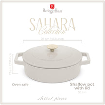 Berlinger Haus Hapjespan / Sauteerpan Mat Crème - Gietijzer - ø 26 cm - geschikt voor alle warmtebronnen - geëmailleerde anti-aanbaklaag