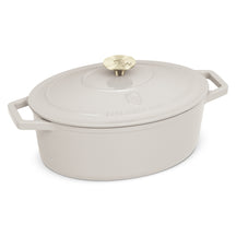 Berlinger Haus Braadpan Mat Crème Ovaal - Gietijzer - 30 x 22 cm - geschikt voor alle warmtebronnen - geëmailleerde anti-aanbaklaag