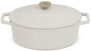 Berlinger Haus Braadpan Mat Crème Ovaal - Gietijzer - 30 x 22 cm - geschikt voor alle warmtebronnen - geëmailleerde anti-aanbaklaag