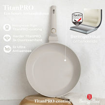 Berlinger Haus Koekenpan Mat Crème ø 20 cm - geschikt voor alle warmtebronnen - standaard anti-aanbaklaag