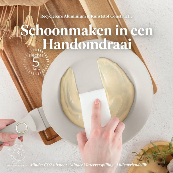 Berlinger Haus Koekenpan Mat Crème ø 24 cm - geschikt voor alle warmtebronnen - standaard anti-aanbaklaag