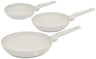 Berlinger Haus Koekenpannenset Mat Crème 3-Delig - ø 20, 24 & 28 cm - geschikt voor alle warmtebronnen - standaard anti-aanbaklaag