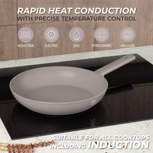 Berlinger Haus Koekenpan Taupe ø 28 cm - geschikt voor alle warmtebronnen - standaard anti-aanbaklaag