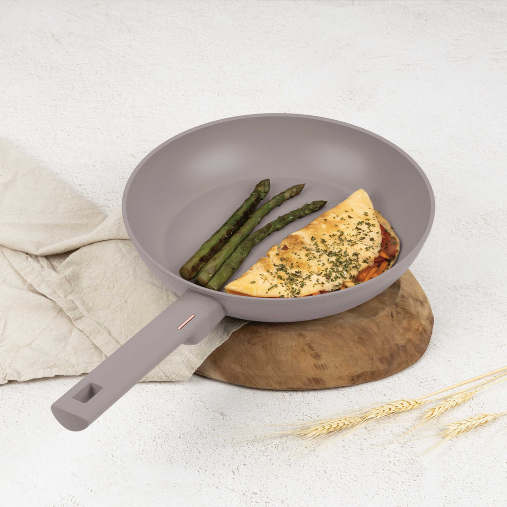 Berlinger Haus Koekenpan Taupe ø 28 cm - geschikt voor alle warmtebronnen - standaard anti-aanbaklaag