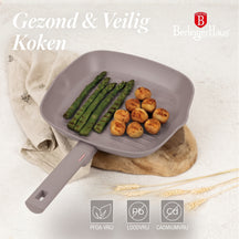 Berlinger Haus Grillpan Taupe 28 x 28 cm - geschikt voor alle warmtebronnen - standaard anti-aanbaklaag