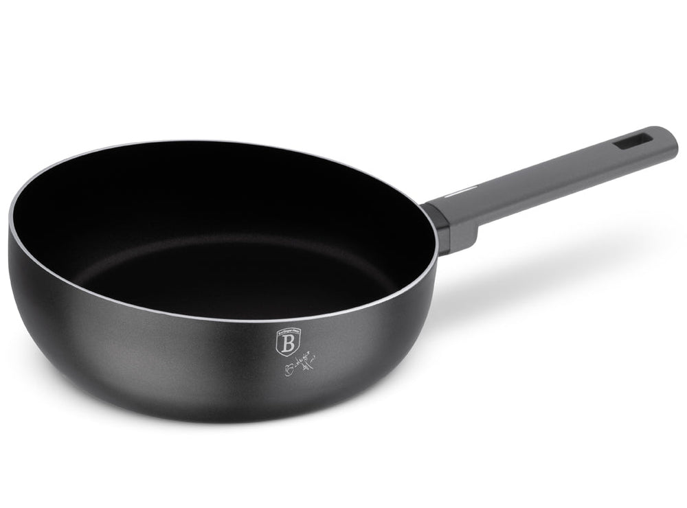 Berlinger Haus Wokpan Mat Antraciet ø 26 cm - geschikt voor alle warmtebronnen - standaard anti-aanbaklaag