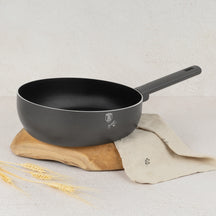 Berlinger Haus Wokpan Mat Antraciet ø 26 cm - geschikt voor alle warmtebronnen - standaard anti-aanbaklaag