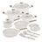 Berlinger Haus Pannenset Nordic Mat Crème 11-Delig - Kookpan ø 20, 24, 28 cm, Koekenpan ø 24, 28 cm & Steelpan ø 16 cm - geschikt voor alle warmtebronnen
