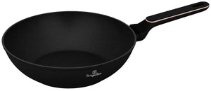 Berlinger Haus Wokpan Zwart Roségoud ø 28 cm - geschikt voor alle warmtebronnen - standaard anti-aanbaklaag