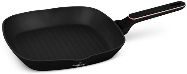 Berlinger Haus Grillpan Zwart Rosègoud 28 x 28 cm - geschikt voor alle warmtebronnen - standaard anti-aanbaklaag