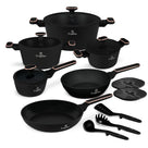 Berlinger Haus Pannenset Zwart Roségoud 11-Delig - Kookpan ø 20, 24, 28 cm, Koekenpan ø 24, 28 cm & Steelpan ø 16 cm - geschikt voor alle warmtebronnen