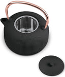Berlinger Haus Theepot met RVS Filter - Gietijzer Zwart Roségoud - 1 Liter