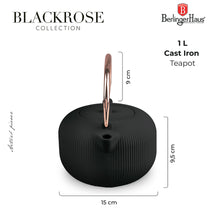 Berlinger Haus Theepot met RVS Filter - Gietijzer Zwart Roségoud - 1 Liter