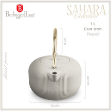 Berlinger Haus Theepot met RVS Filter - Gietijzer Mat Crème - 1 Liter