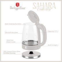 Berlinger Haus Waterkoker Glas Mat Crème - 1.7 Liter - 2200W