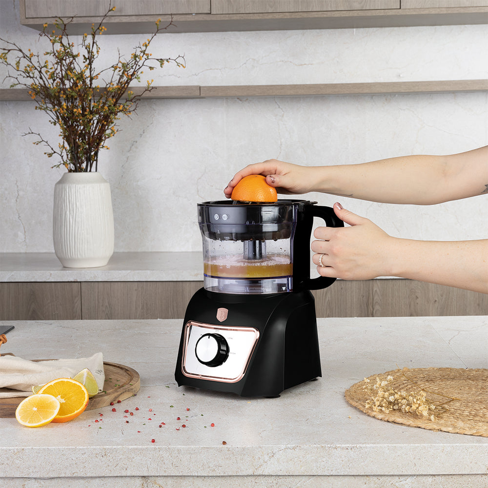Berlinger Haus Keukenmachine / Foodprocessor 8-in-1 Zwart Roségoud - 500W