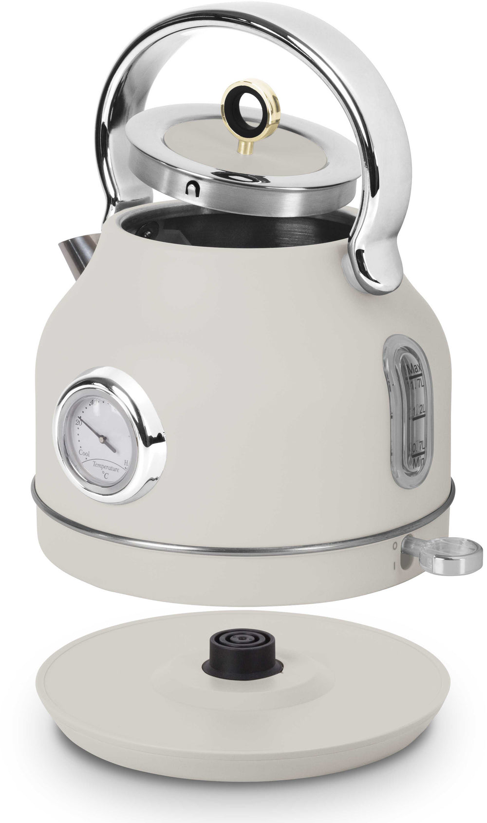 Berlinger Haus Waterkoker Mat Crème - met Thermometer - 1.7 Liter - 2200W