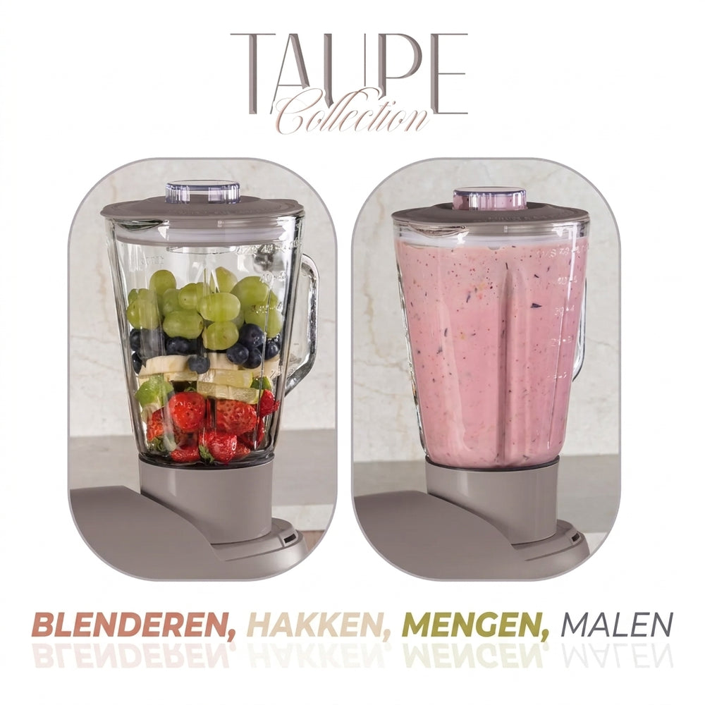 Berlinger Haus Multifunctionele Keukenmachine Taupe - 4-in-1 - 1500W