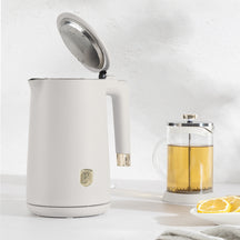 Berlinger Haus Waterkoker Dubbelwandig Mat Crème - 1.7 Liter - 1800W