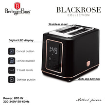 Berlinger Haus Broodrooster Digitaal Zwart Rosègoud - 2 Sleuven - 870W