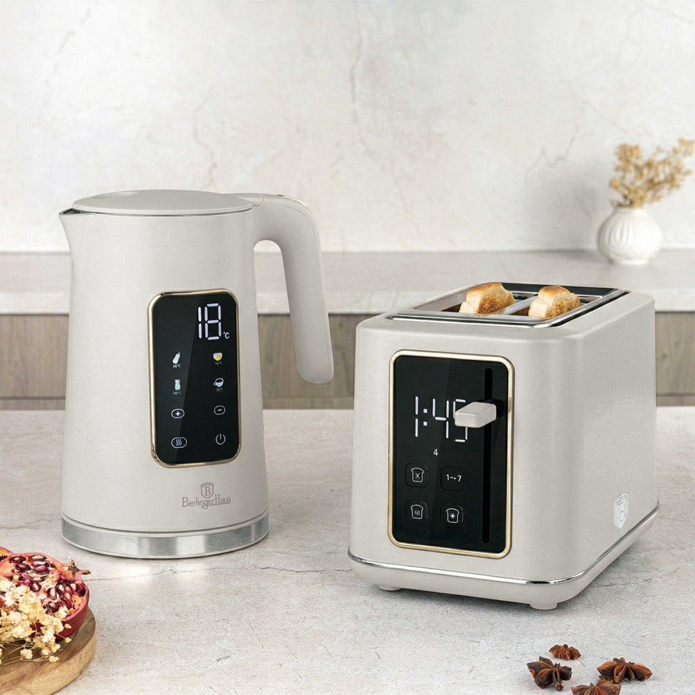 Berlinger Haus Broodrooster Digitaal Mat Crème - 2 Sleuven - 870W