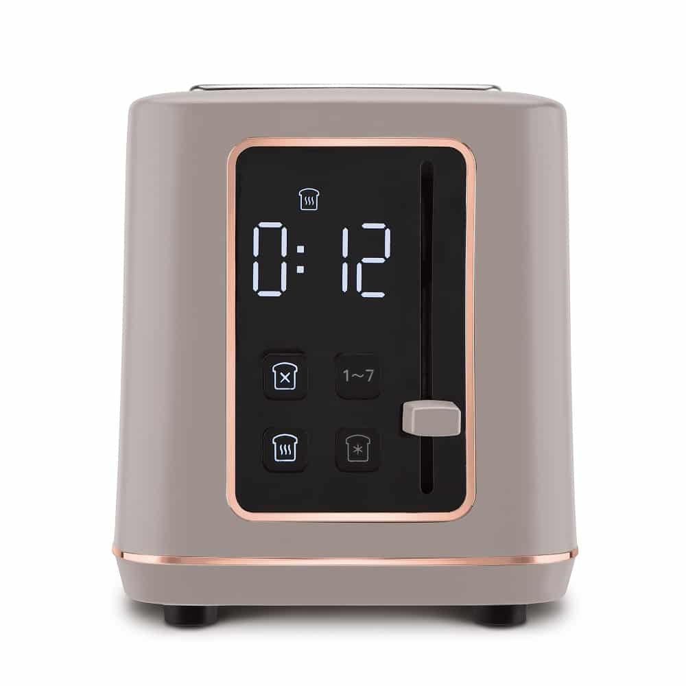 Berlinger Haus Broodrooster Digitaal Taupe - 2 Sleuven - 870W