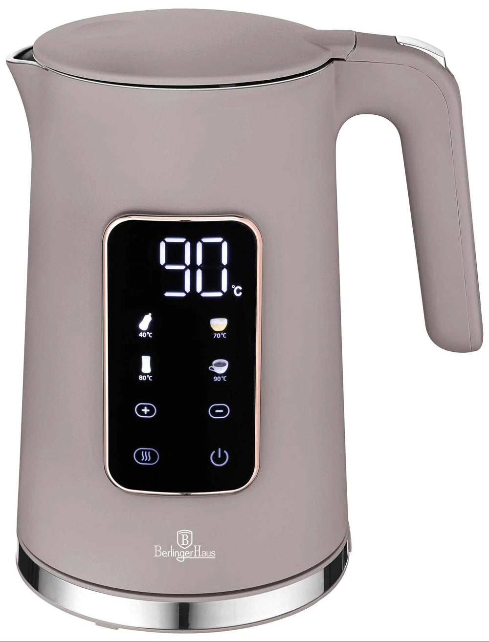 Berlinger Haus Waterkoker Digitaal Taupe - Temperatuurinstelling - 1.7 Liter - 2200W