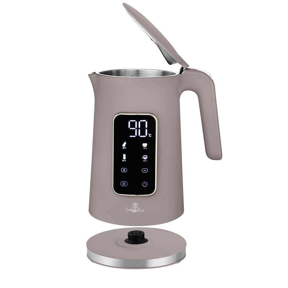 Berlinger Haus Waterkoker Digitaal Taupe - Temperatuurinstelling - 1.7 Liter - 2200W
