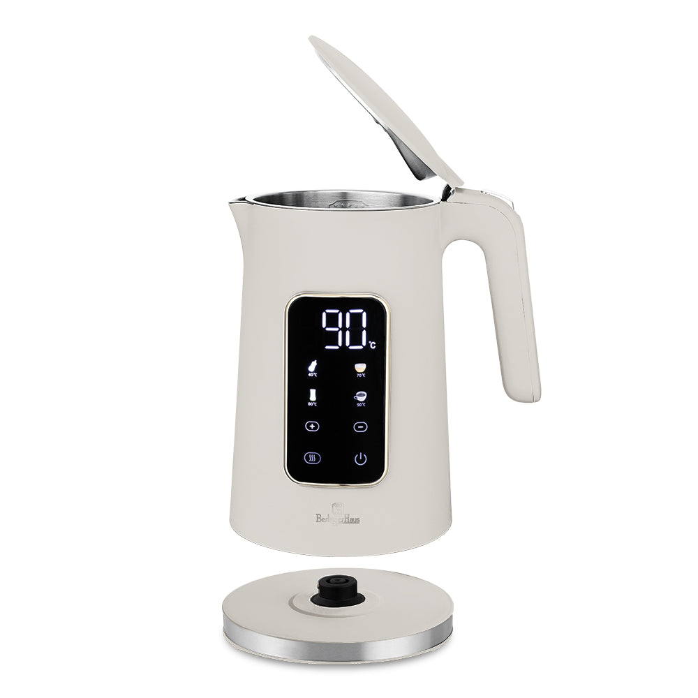 Berlinger Haus Waterkoker Digitaal Mat Crème - Temperatuurinstelling - 1.7 Liter - 2200W