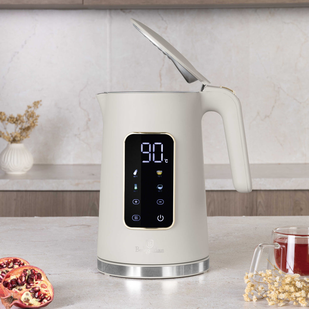 Berlinger Haus Waterkoker Digitaal Mat Crème - Temperatuurinstelling - 1.7 Liter - 2200W