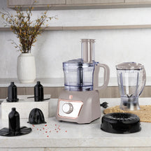 Berlinger Haus Keukenmachine / Foodprocessor 8-in-1 Taupe - 500W
