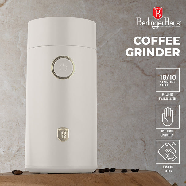 Berlinger Haus Elektrische Koffiemolen / Koffiebonen Maler - Mat Crème - 150W